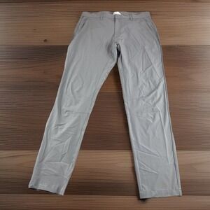 Fabletics the Only Pants Mens 34x34 Gray Performance Golf Pockets Chinos Slacks